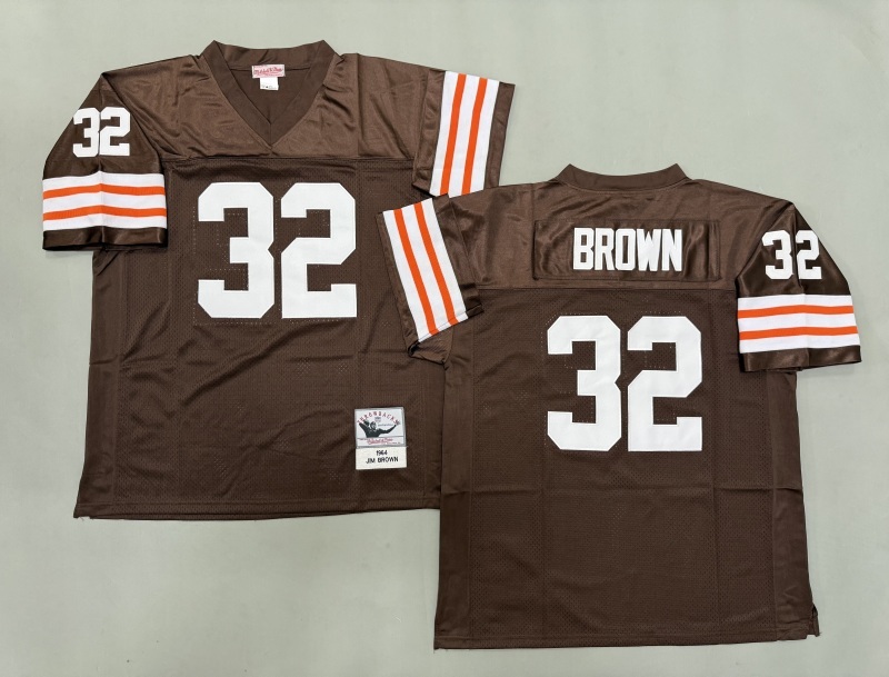 Men 2025 Cleveland Browns 32 Brown brown Throwback Limited NFL Jersey style 001